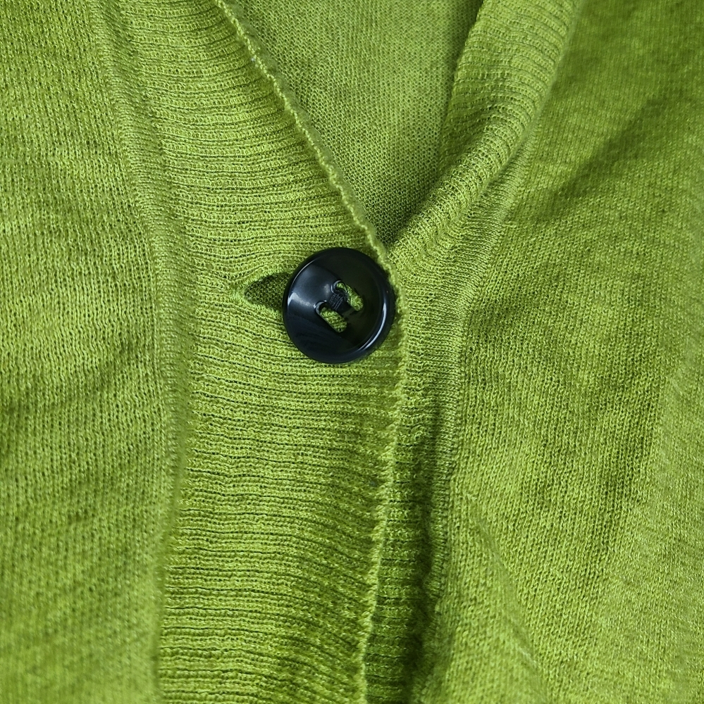 cabi lime green single button hooded cardigan - Picture 6 of 8